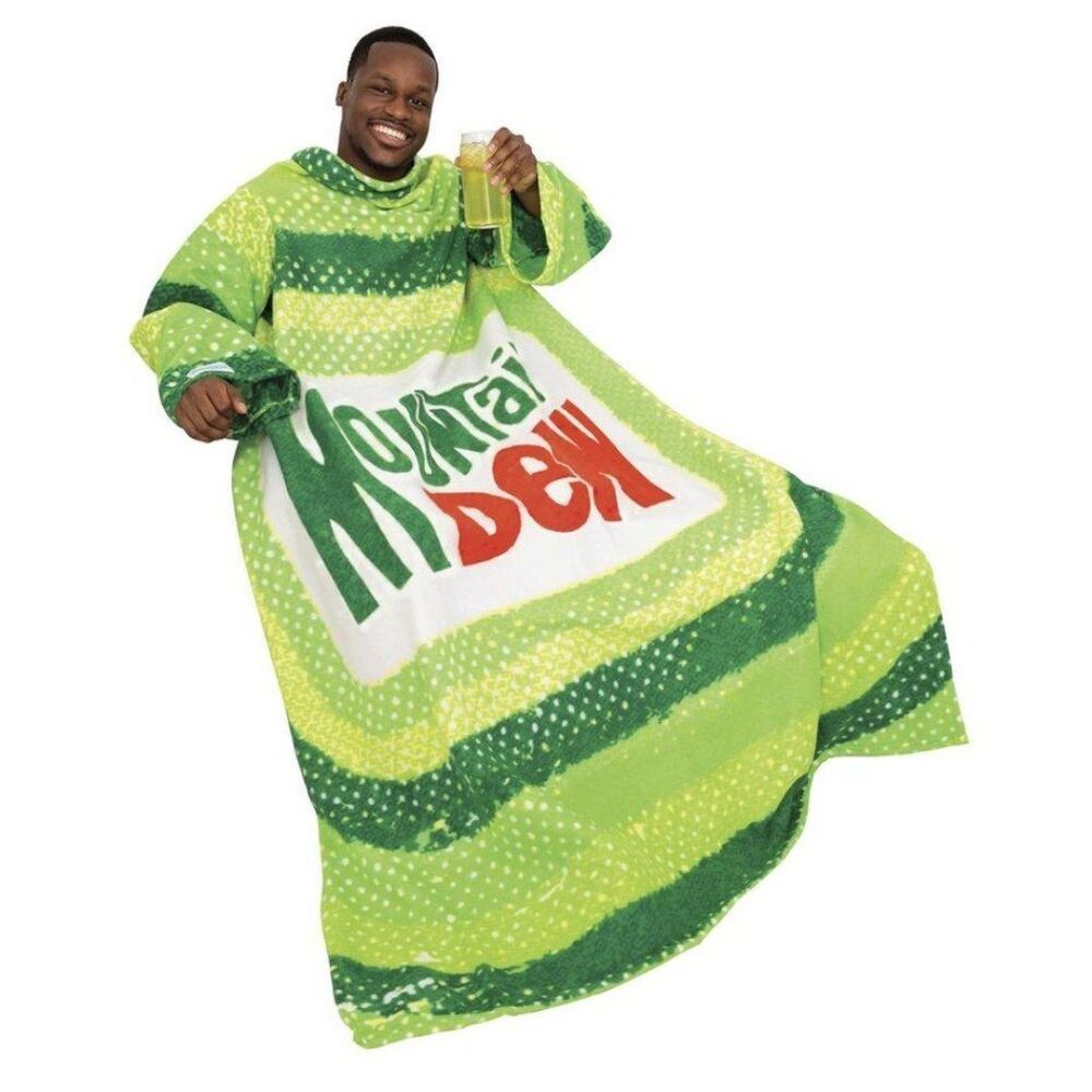 Mt. Dew Throwback SNUGGIE The Original Wearable Soft Fleece Gamer Blanket NEW